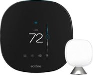 Front. ecobee - Smart Thermostat with Voice Control - Black.