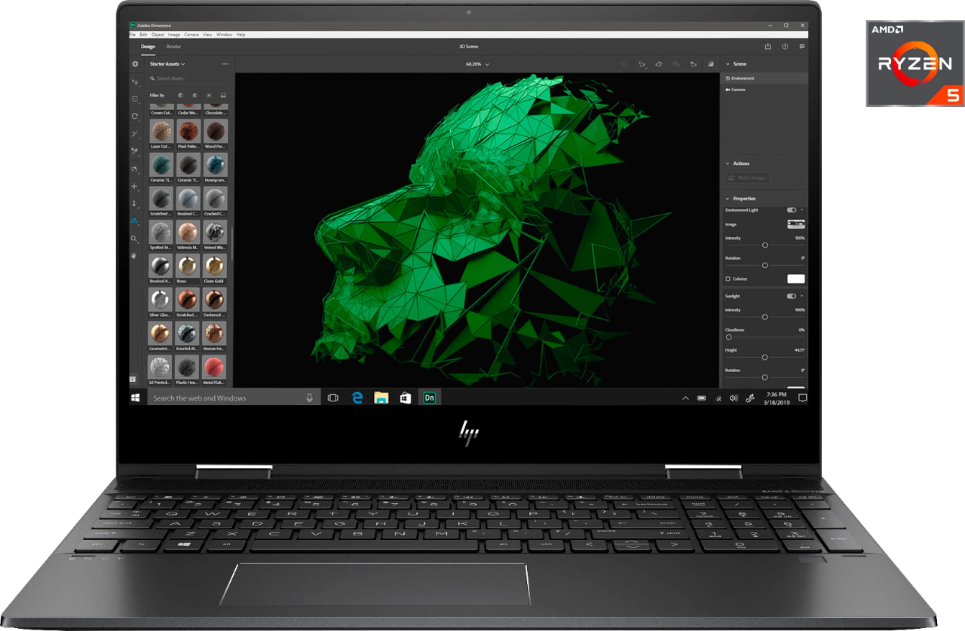 Best Buy: HP ENVY x 2 in .6" Touch Screen Laptop AMD Ryzen