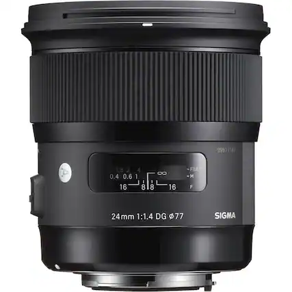 Front. Sigma - Art 24mm f/1.4 DG HSM Wide-Angle Lens for Nikon F - Black.