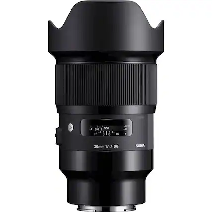 Front. Sigma - Art 20mm f/1.4 DG HSM Wide-Angle Lens for Sony E-Mount - Black.