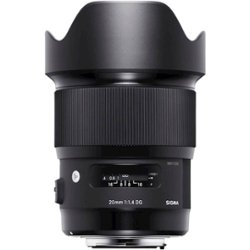 Sigma - 20mm f/1.4 DG HSM Wide-Angle Lens for Canon EF - Black - Front_Zoom