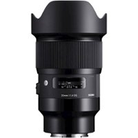 Sigma - 20mm f/1.4 DG HSM Wide-Angle Lens for Nikon F - Black - Front_Zoom