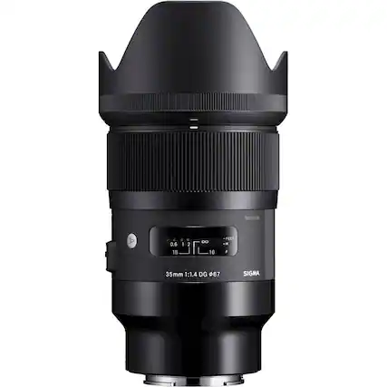 Front. Sigma - Art 35mm f/1.4 DG HSM Lens for Sony E-Mount - Black.