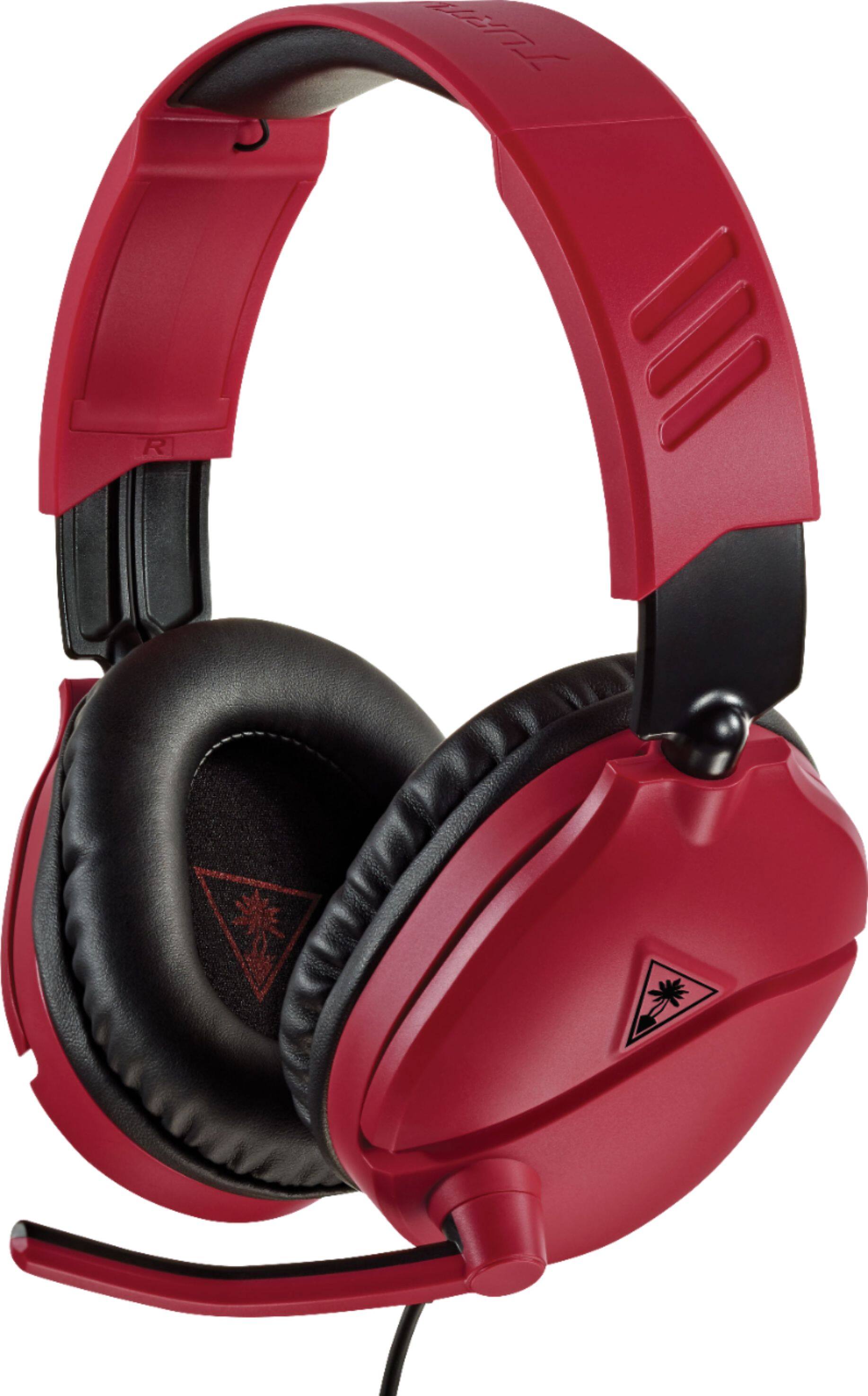 Left. Turtle Beach - Recon 70 Wired Stereo Gaming Headset for PlayStation 4 - Midnight Red/Black.