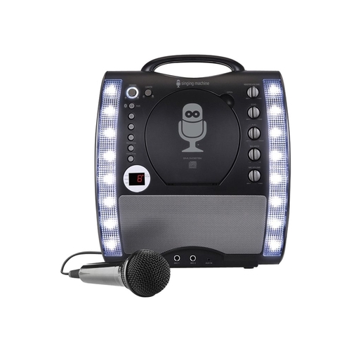 Singing Machine - CD+G Portable Karaoke System - Black