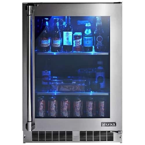 Lynx - 42-Bottle Built-In Wine Refrigerator - Silver - Front_Zoom