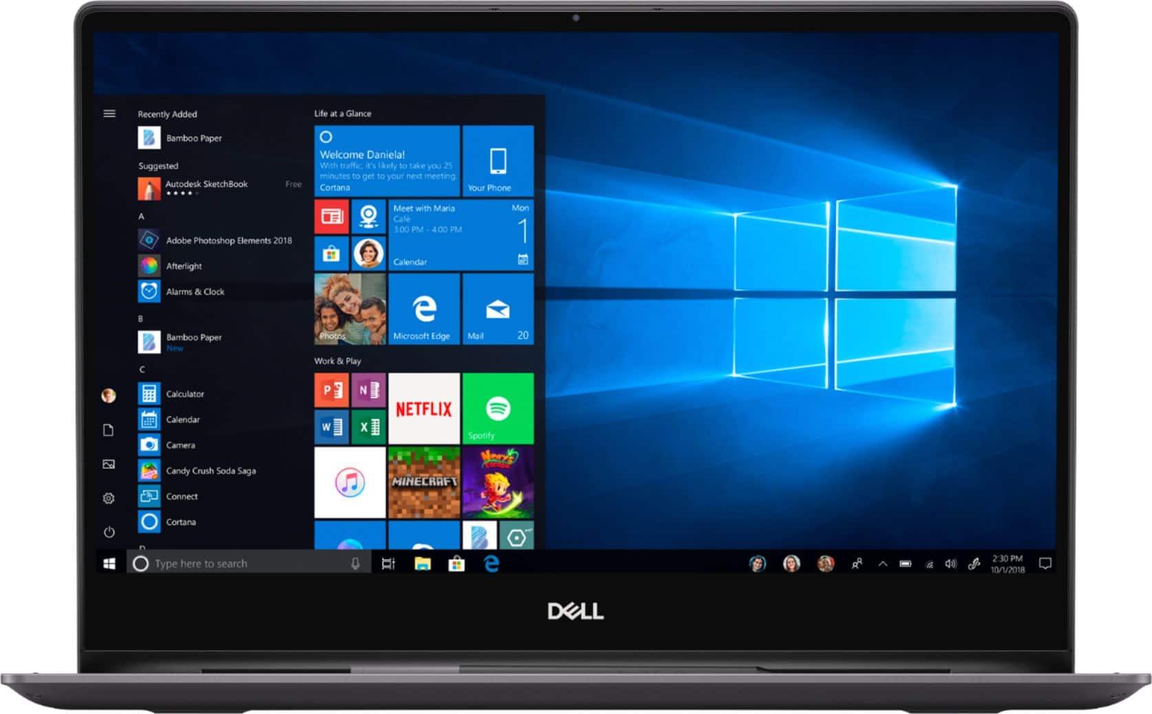 Alt View 12. Dell - Inspiron 2-in-1 13.3" 4K Ultra HD Touch-Screen Laptop - Intel Core i7 - 16GB Memory - 512GB SSD + Optane.