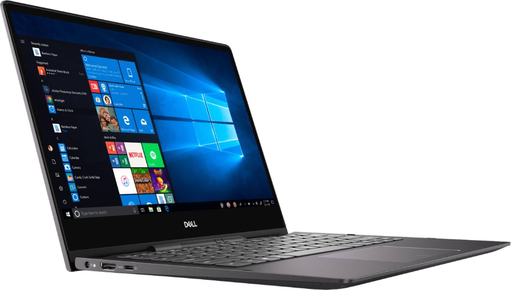 Alt View 3. Dell - Inspiron 2-in-1 13.3" 4K Ultra HD Touch-Screen Laptop - Intel Core i7 - 16GB Memory - 512GB SSD + Optane.