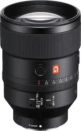 Front. Sony - G Master FE 135mm F1.8 GM Prime Telephoto Lens for Select E-mount Cameras - Black.