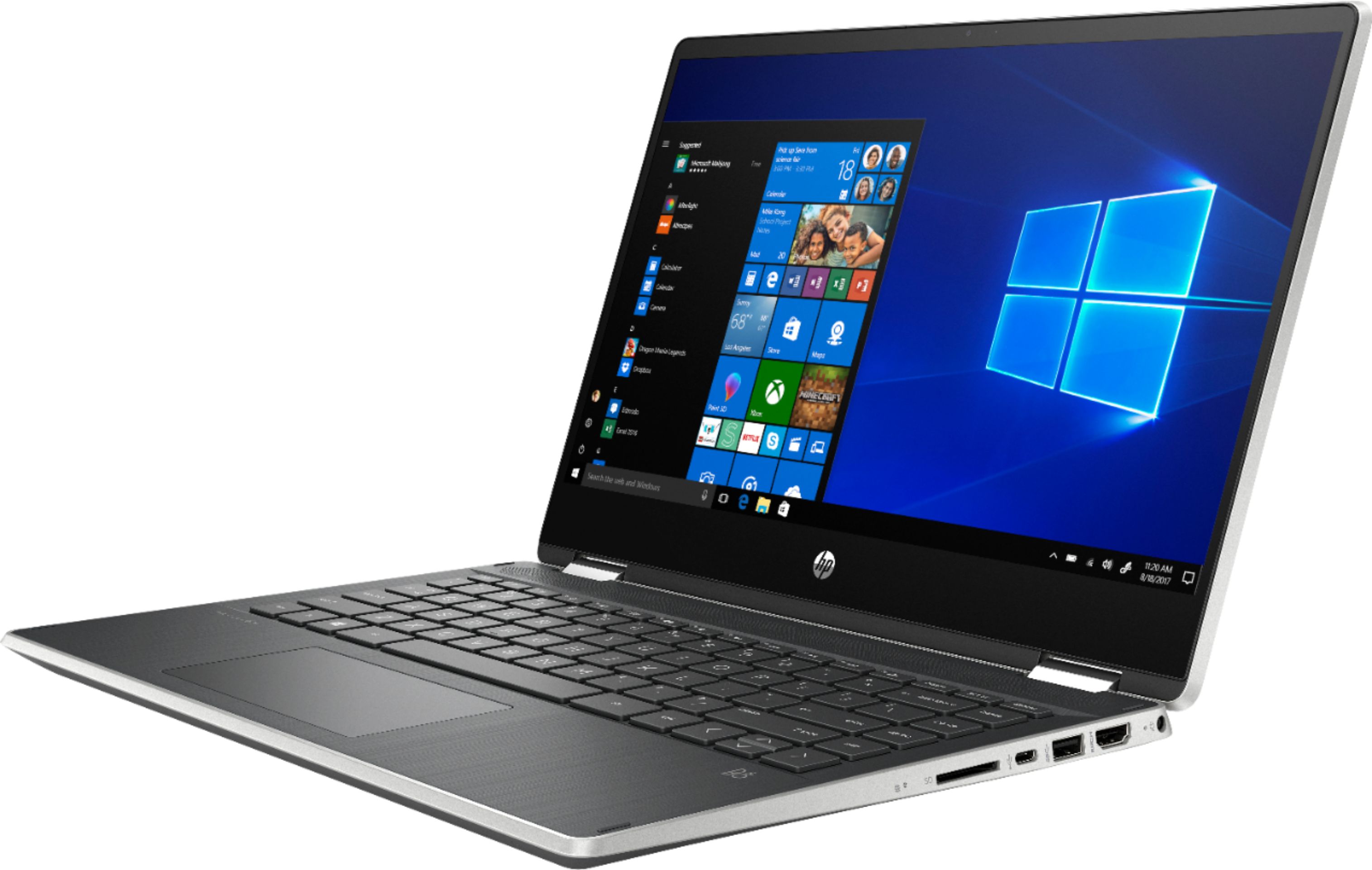 Best Buy: HP Pavilion Touch-Screen Base i3 Keyboard 2-in-1 Laptop 14M-DH0001DX Drive Core 128GB Memory Natural 14\
