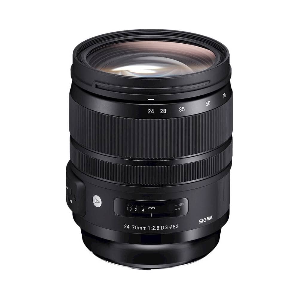 Front. Sigma - Art 24-70mm f/2.8 DG OS HSM Optical Zoom Lens for Canon EF - Black.