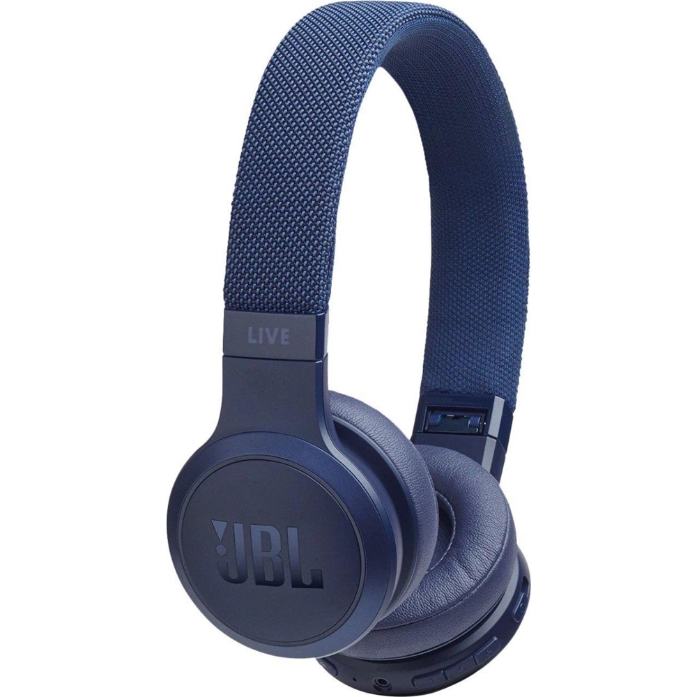 Angle View: JBL - LIVE 400BT Wireless On-Ear Headphones - Blue