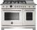 Front. Bertazzoni - Heritage Series 7.0 Cu. Ft. Self-Cleaning Freestanding Double Oven Dual Fuel Convection Range - Ivory Gloss.