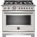 Front. Bertazzoni - 5.9 Cu. Ft. Freestanding Gas Convection Range - Ivory Gloss.