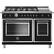 Front. Bertazzoni - Freestanding Double Oven Gas Convection Range - Black.