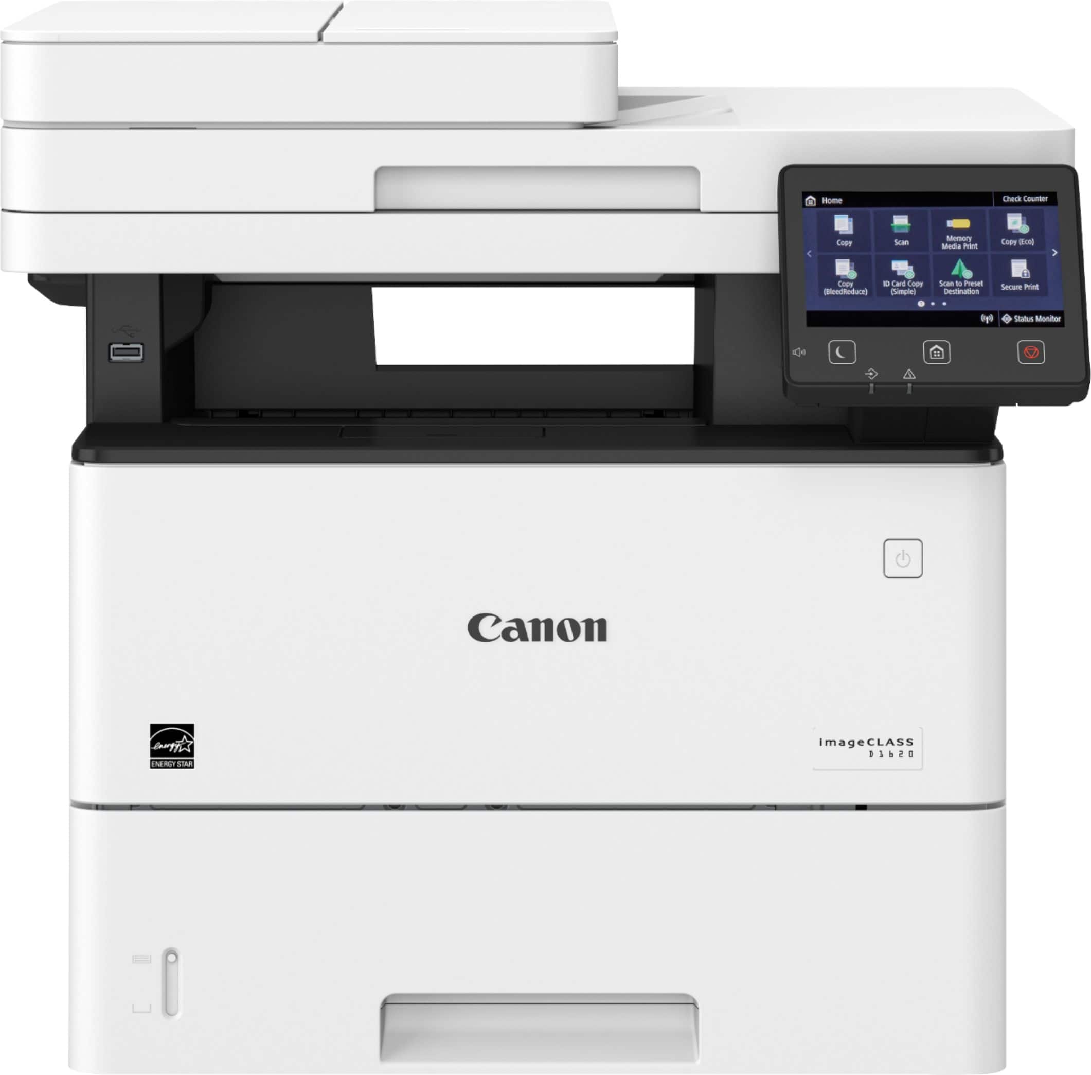 Canon - imageCLASS D1620 Wireless Black-and- All-In-One Laser Printer - White - Front_Zoom