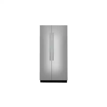 Front. JennAir - NOIR Euro-Style Door Panel Kit for Refrigerators / Freezers - Stainless Steel.