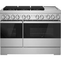 JennAir - NOIR 6.3 Cu. Ft. Self-Cleaning Freestanding Dual Fuel Convection Range - Front_Zoom