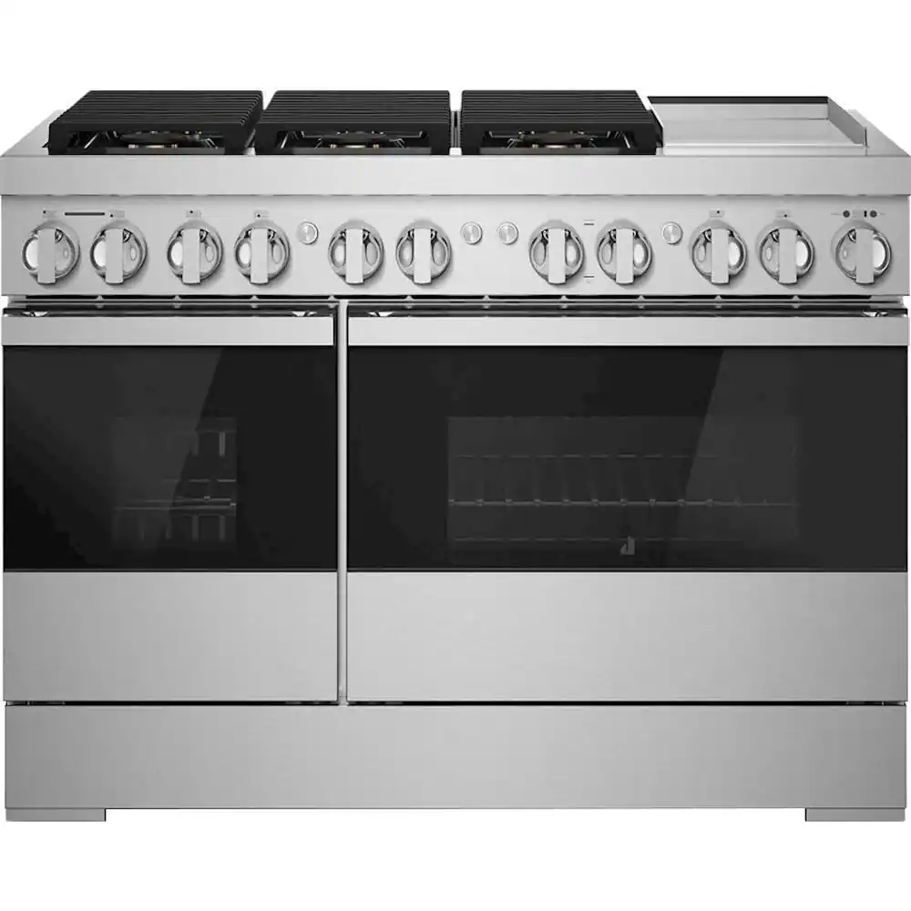 JennAir - NOIR 6.3 Cu. Ft. Self-Cleaning Freestanding Dual Fuel Convection Range - Stainless Steel