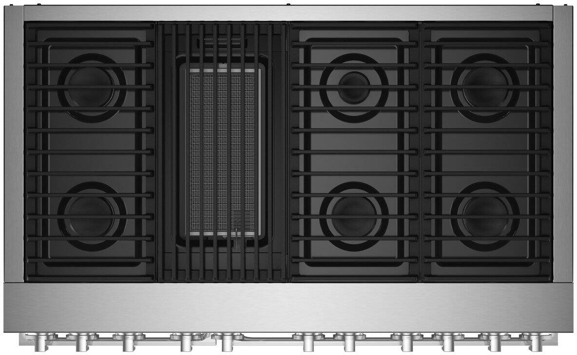 Alt View 11. JennAir - NOIR 6.3 Cu. Ft. Self-Cleaning Freestanding Dual Fuel Convection Range - Stainless steel.