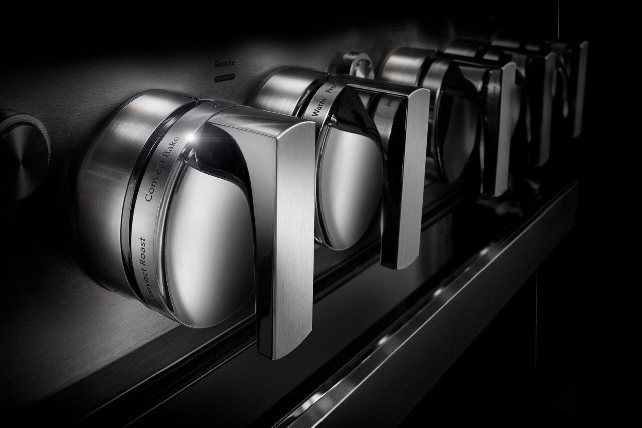 Alt View 13. JennAir - NOIR 6.3 Cu. Ft. Self-Cleaning Freestanding Dual Fuel Convection Range - Stainless steel.