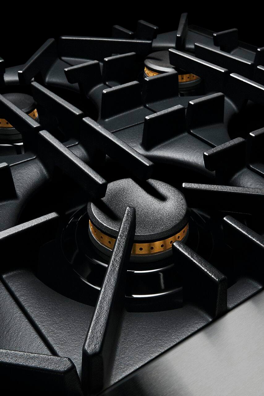 Alt View 20. JennAir - RISE 5.1 Cu. Ft. Freestanding Dual Fuel True Convection Range with Self-Cleaning and Griddle and Steam Assist - Stainless Steel.