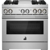 JennAir - RISE 5.1 Cu. Ft. Self-Cleaning Freestanding Dual Fuel Convection Range - Stainless Steel - Front_Zoom