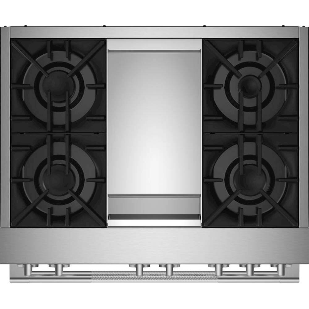 Alt View 11. JennAir - RISE 5.1 Cu. Ft. Self-Cleaning Freestanding Dual Fuel Convection Range - Stainless steel.