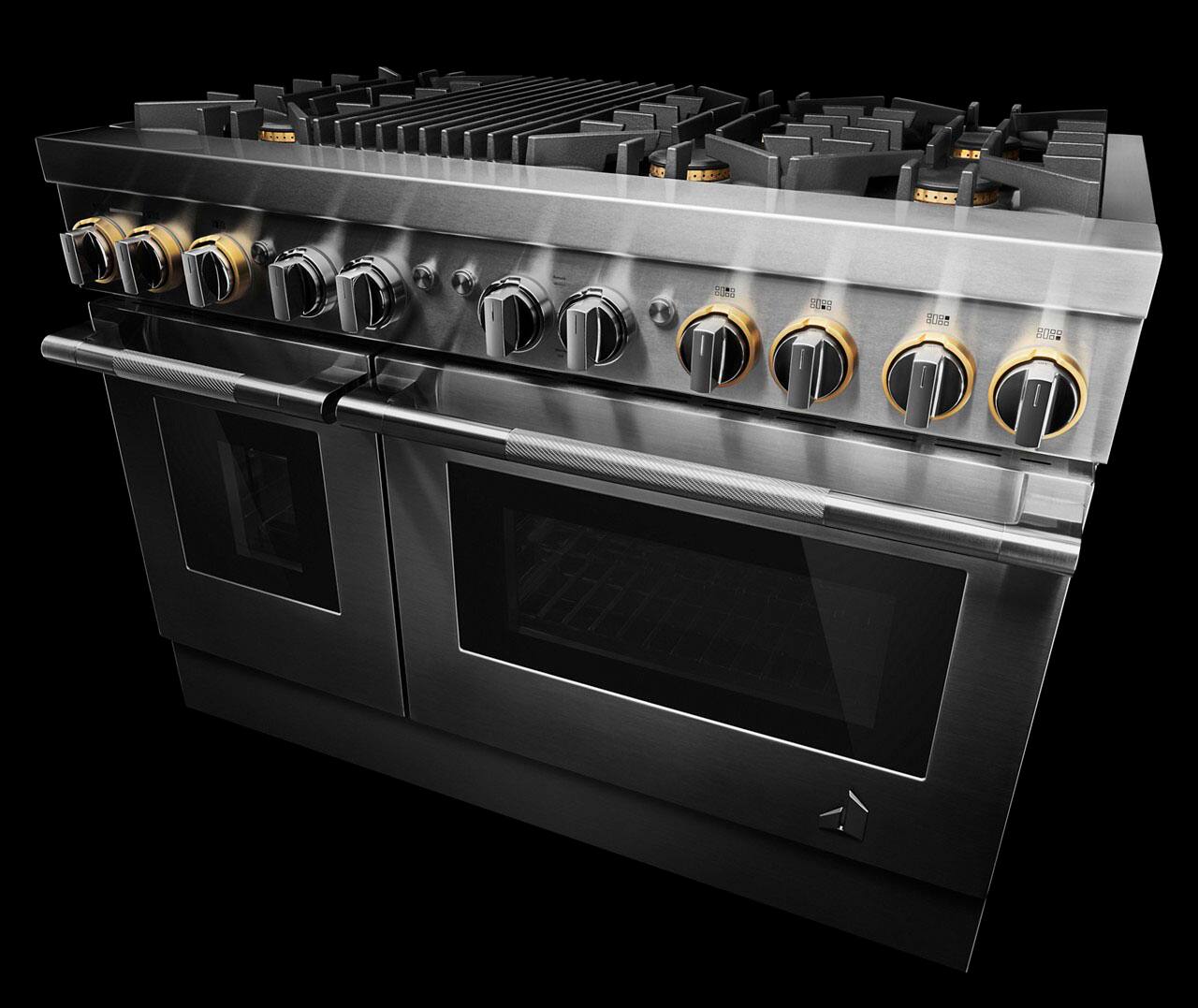 Alt View 20. JennAir - RISE 6.3 Cu. Ft. Self-Cleaning Freestanding Dual Fuel Convection Range - Stainless steel.