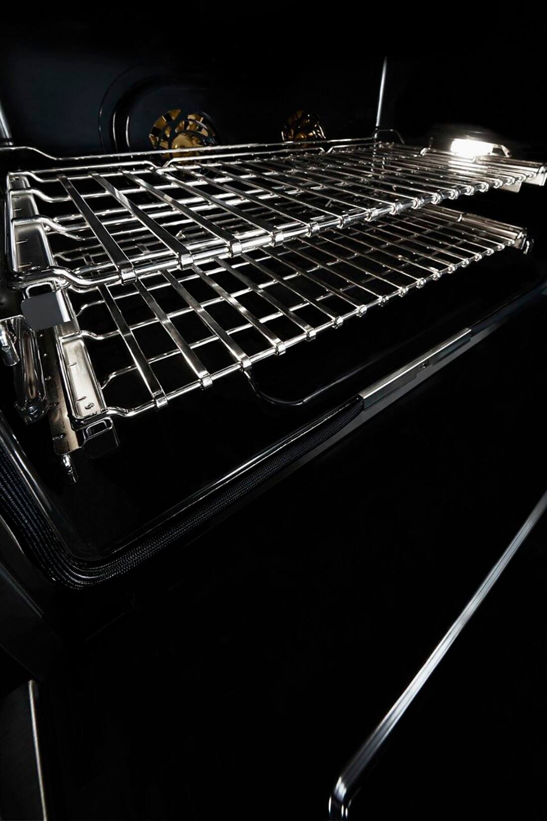 Alt View 32. JennAir - NOIR 5.1 Cu. Ft. Self-Cleaning Freestanding Dual Fuel Convection Range - Stainless steel.