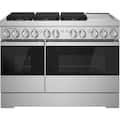 JennAir - 48 in. Wide 6 Burner NOIR 6.3 Cu. Ft. Self-Cleaning Freestanding Dual Fuel Convection Range - Stainless Steel