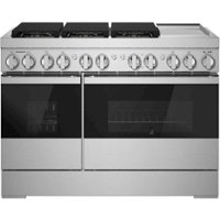 JennAir - NOIR 6.3 Cu. Ft. Self-Cleaning Freestanding Dual Fuel Convection Range - Stainless steel - Front_Zoom