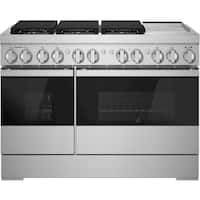 JennAir - NOIR 6.3 Cu. Ft. Self-Cleaning Freestanding Dual Fuel Convection Range - Stainless steel - Front_Zoom