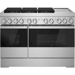 JennAir - NOIR 6.3 Cu. Ft. Self-Cleaning Freestanding Dual Fuel Convection Range - Stainless Steel