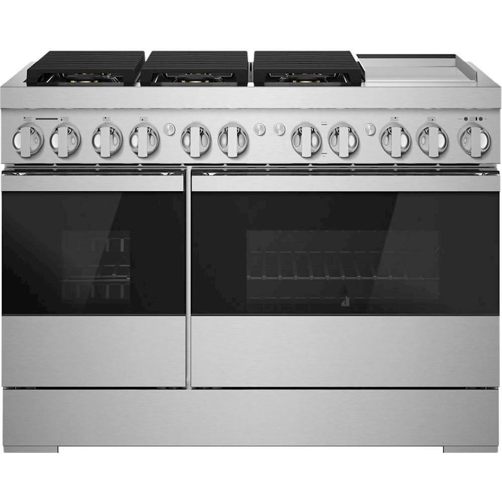 Front. JennAir - NOIR 6.3 Cu. Ft. Self-Cleaning Freestanding Dual Fuel Convection Range - Stainless steel.