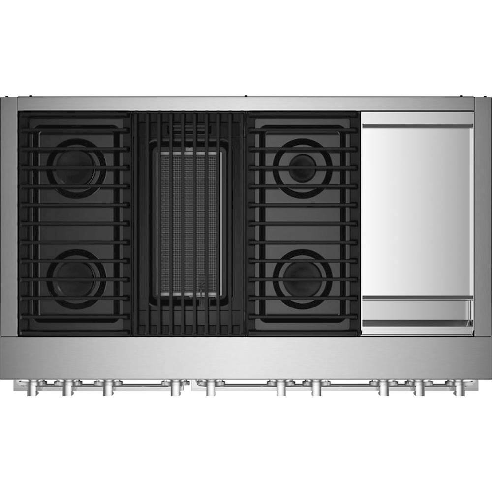 Alt View 11. JennAir - NOIR 6.3 Cu. Ft. Self-Cleaning Freestanding Dual Fuel Convection Range - Stainless steel.