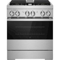 JennAir - NOIR 4.1 Cu. Ft. Self-Cleaning Freestanding Dual Fuel Convection Range - Stainless Steel - Front_Zoom