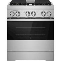 JennAir - NOIR 4.1 Cu. Ft. Self-Cleaning Freestanding Dual Fuel Convection Range - Front_Zoom