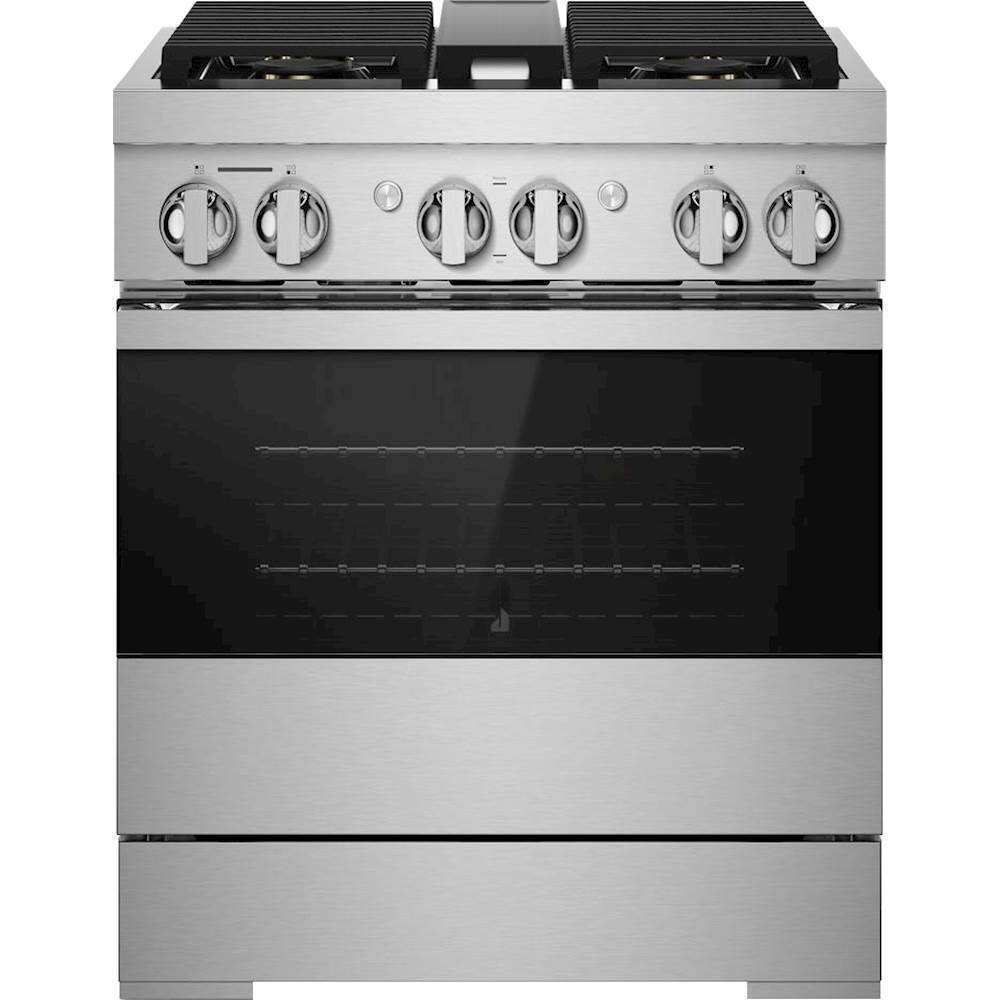 Front. JennAir - NOIR 4.1 Cu. Ft. Self-Cleaning Freestanding Dual Fuel Convection Range - Stainless steel.