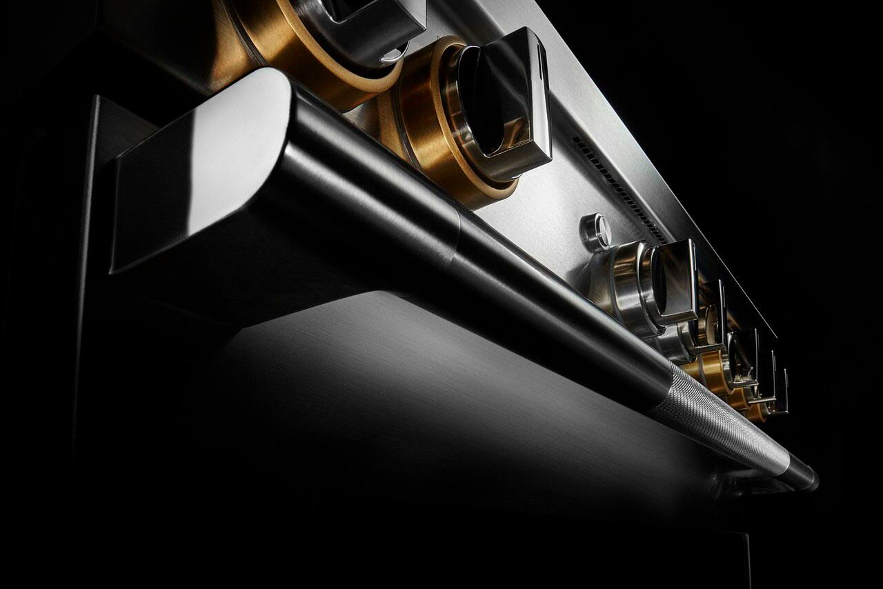 Alt View 19. JennAir - RISE 6.3 Cu. Ft. Self-Cleaning Freestanding Dual Fuel Convection Range - Stainless steel.