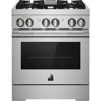 JennAir - RISE 4.1 Cu. Ft. Self-Cleaning Freestanding Dual Fuel Convection Range - Front_Zoom