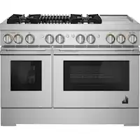 JennAir - RISE 6.3 Cu. Ft. Self-Cleaning Freestanding Dual Fuel Convection Range - Stainless Steel - Front_Zoom