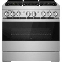 JennAir - NOIR 5.1 Cu. Ft. Self-Cleaning Freestanding Dual Fuel Convection Range - Stainless Steel - Front_Zoom