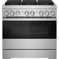 JennAir - NOIR 5.1 Cu. Ft. Self-Cleaning Freestanding Dual Fuel Convection Range - Front_Zoom