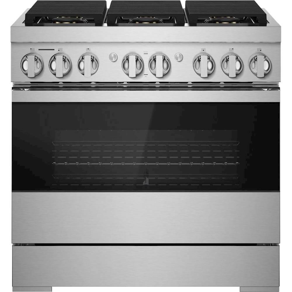 Front. JennAir - NOIR 5.1 Cu. Ft. Self-Cleaning Freestanding Dual Fuel Convection Range - Stainless steel.