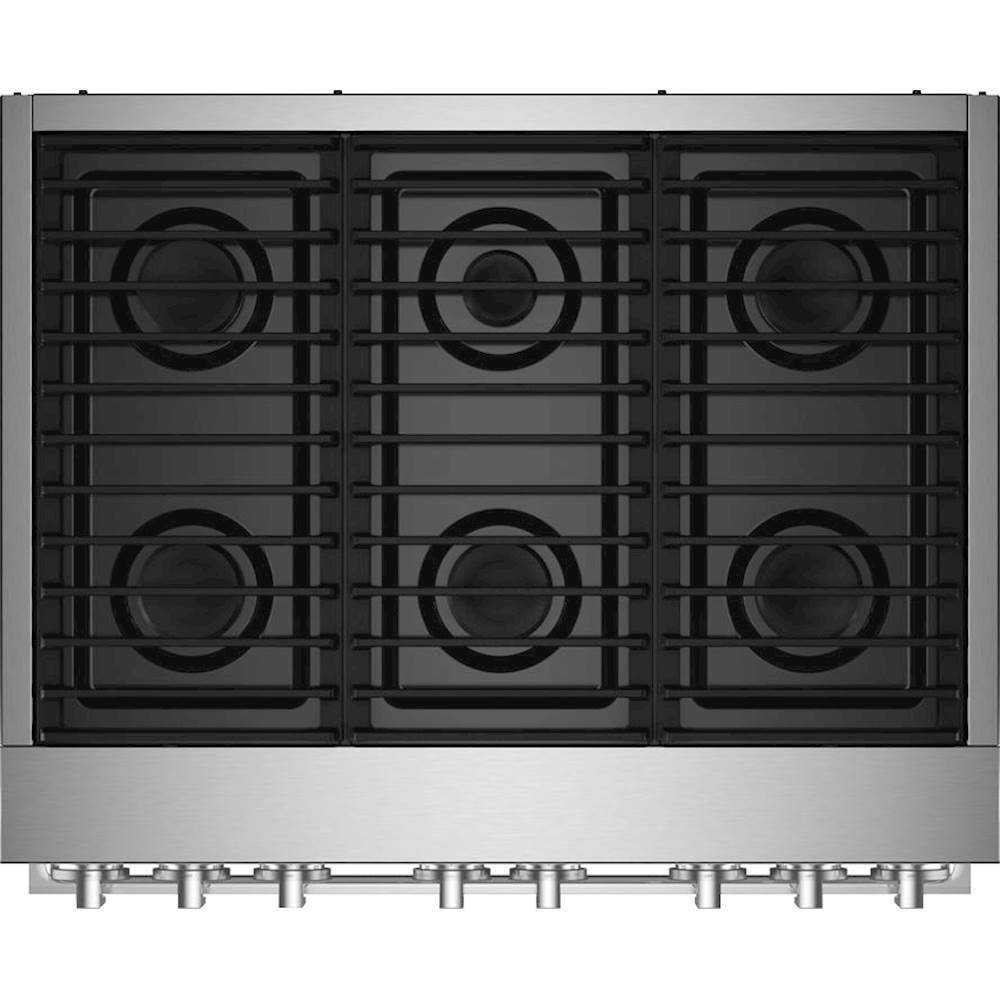 Alt View 11. JennAir - NOIR 5.1 Cu. Ft. Self-Cleaning Freestanding Dual Fuel Convection Range - Stainless steel.