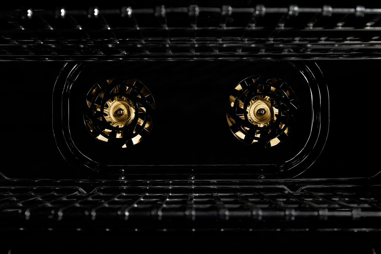 Alt View 15. JennAir - NOIR 5.1 Cu. Ft. Self-Cleaning Freestanding Dual Fuel Convection Range - Stainless steel.