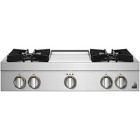 JennAir - RISE 36" Built-In Gas Cooktop - Stainless steel - Front_Zoom