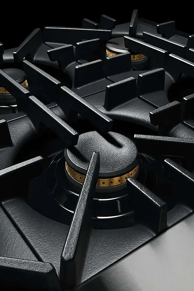 Alt View 15. JennAir - RISE 36" Built-In Gas Cooktop - Stainless steel.