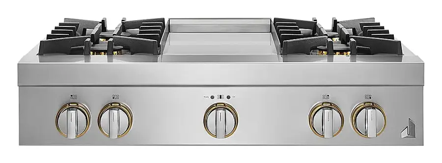 Alt View 18. JennAir - RISE 36" Built-In Gas Cooktop - Stainless steel.
